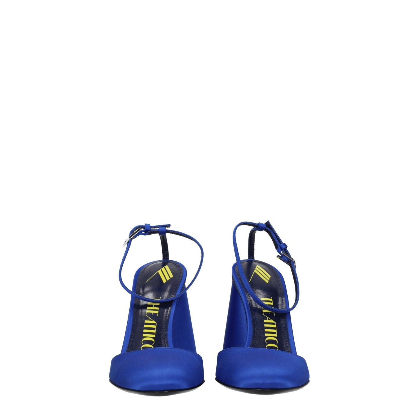 The Attico Blue Satin Platforms