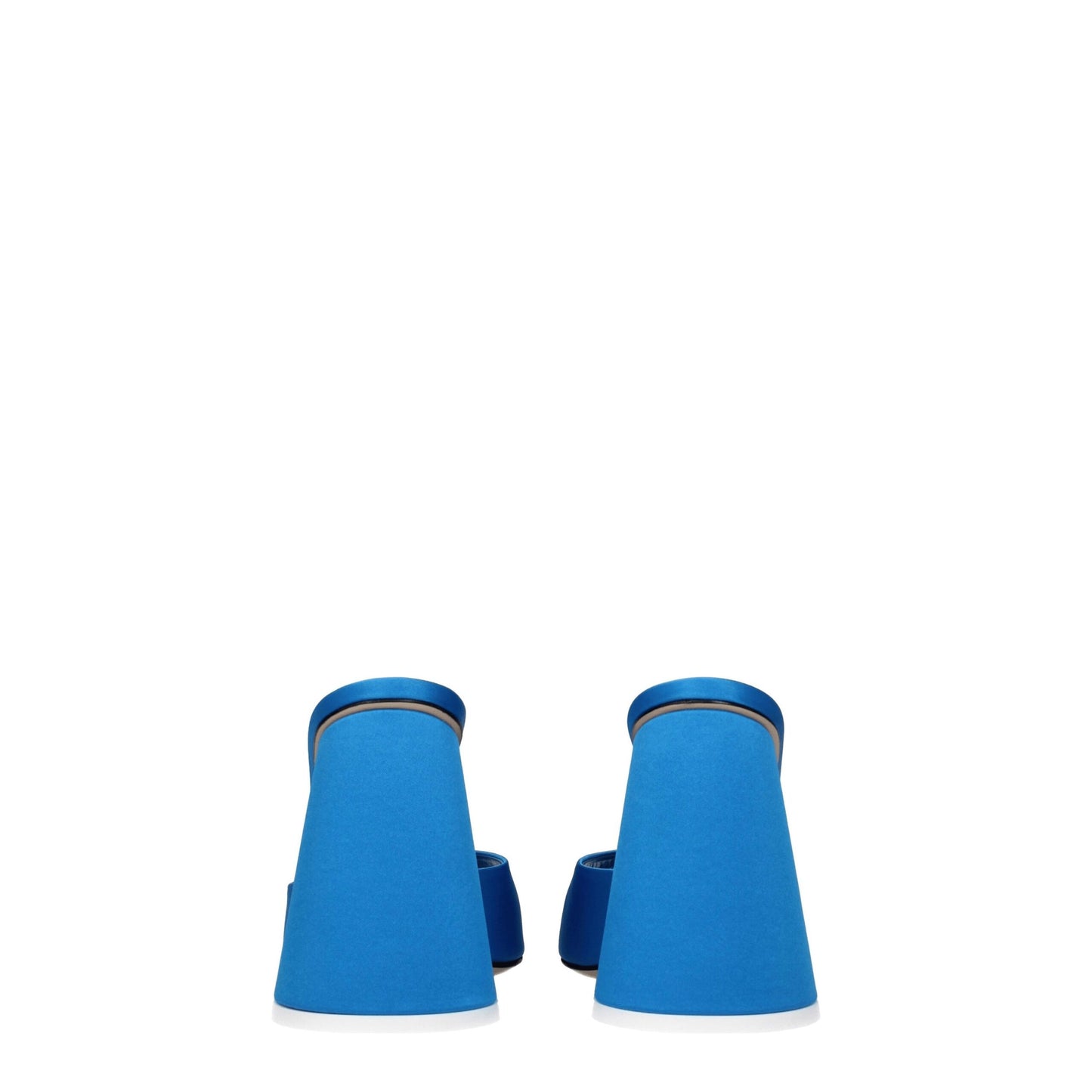 The Attico Light Blue Satin Platforms