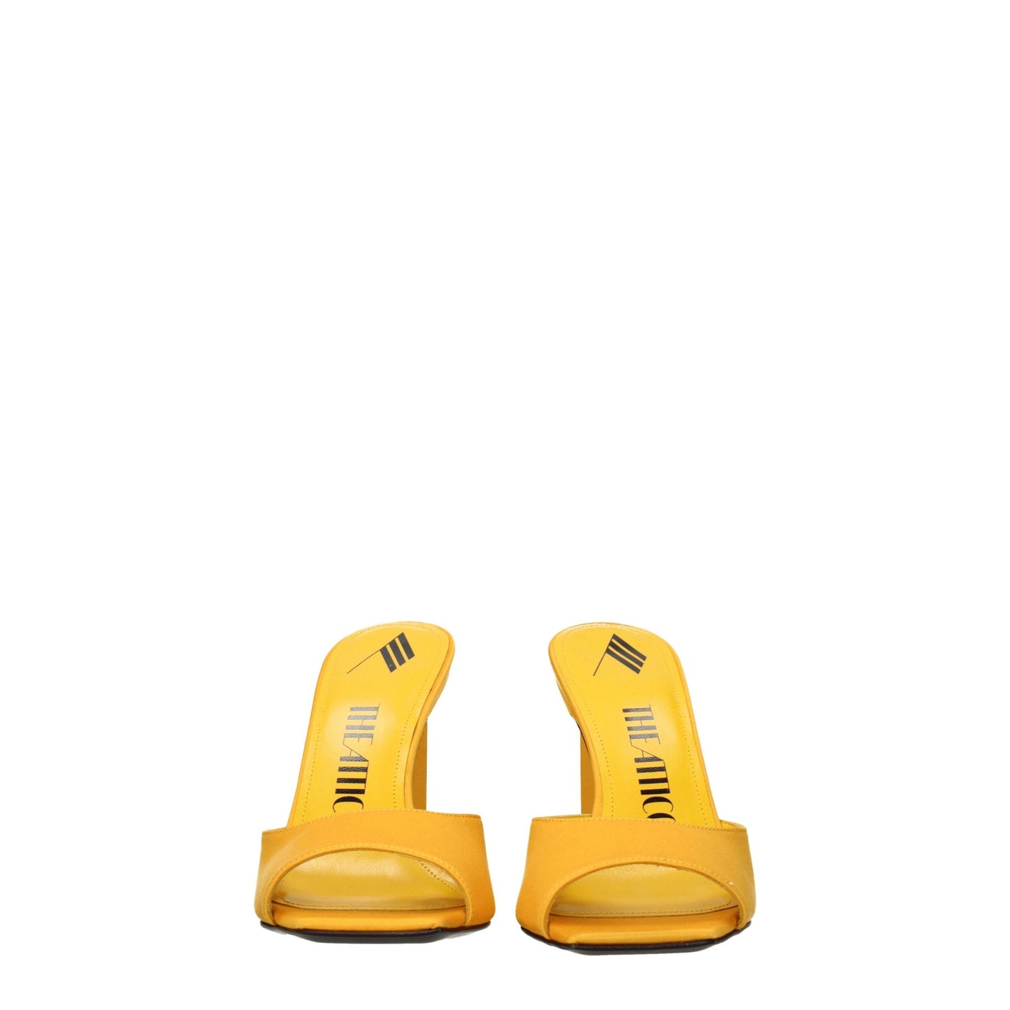 The Attico Orange Satin Stiletto Heels Sandals