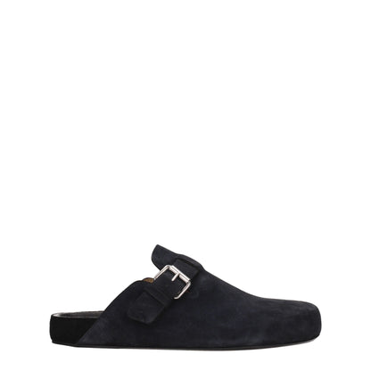 Isabel Marant Black Leather Slippers Sandals