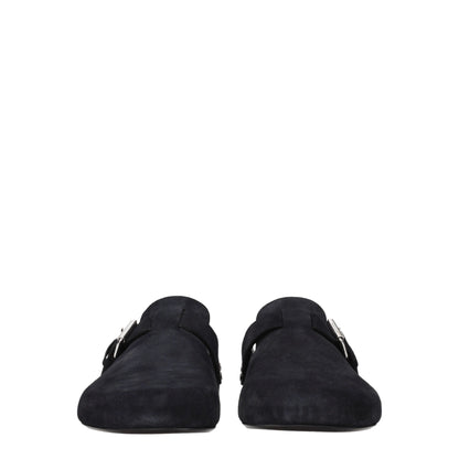 Isabel Marant Black Leather Slippers Sandals