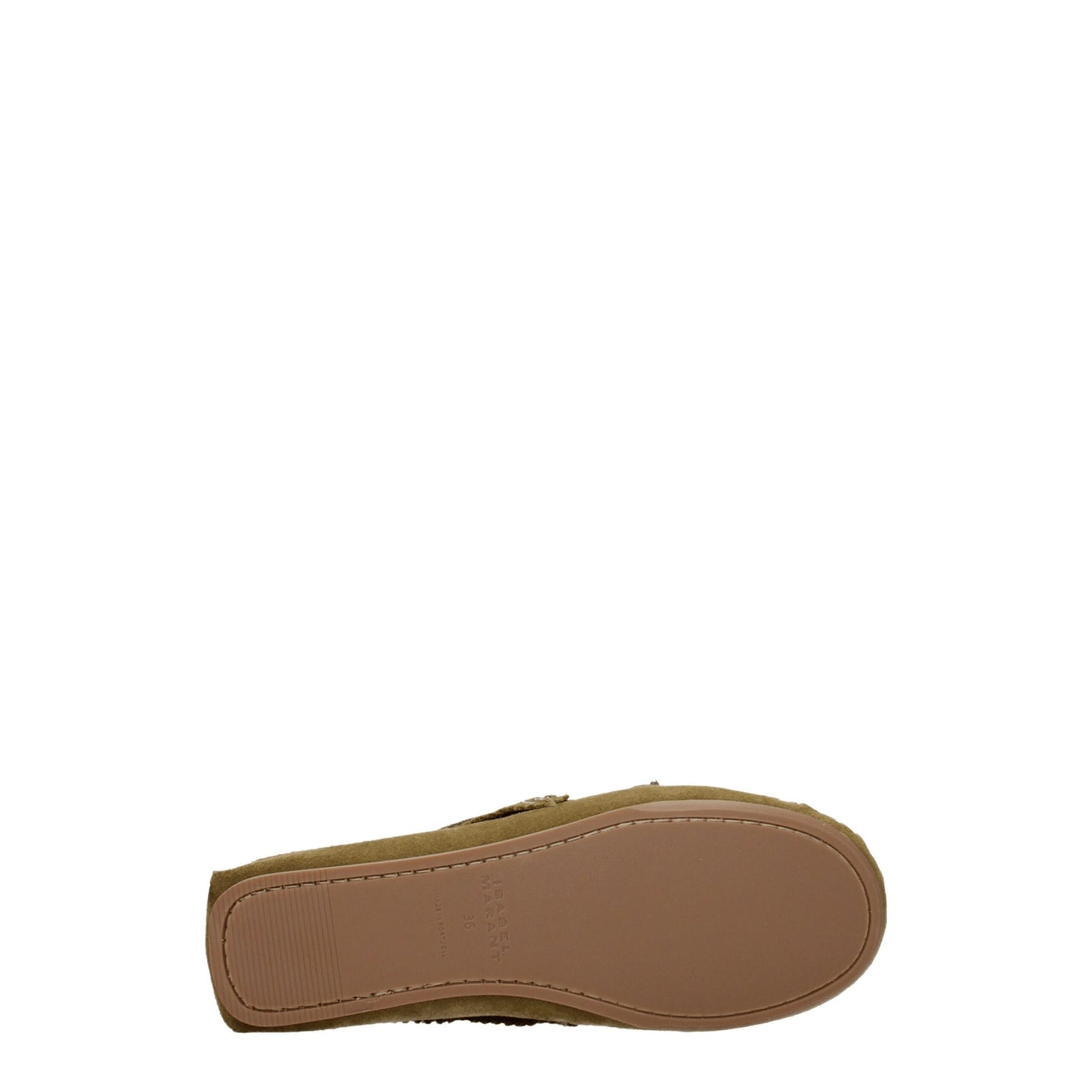 Isabel Marant Green Leather Slip-On Loafers