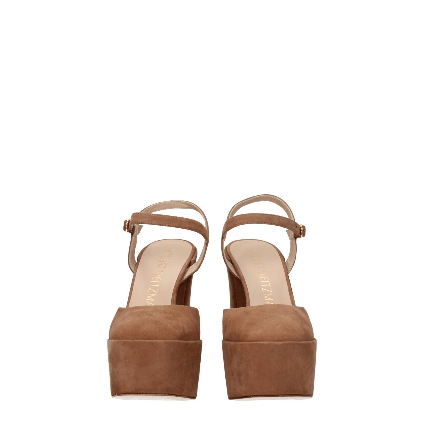 Stuart Weitzman Beige Leather Platforms
