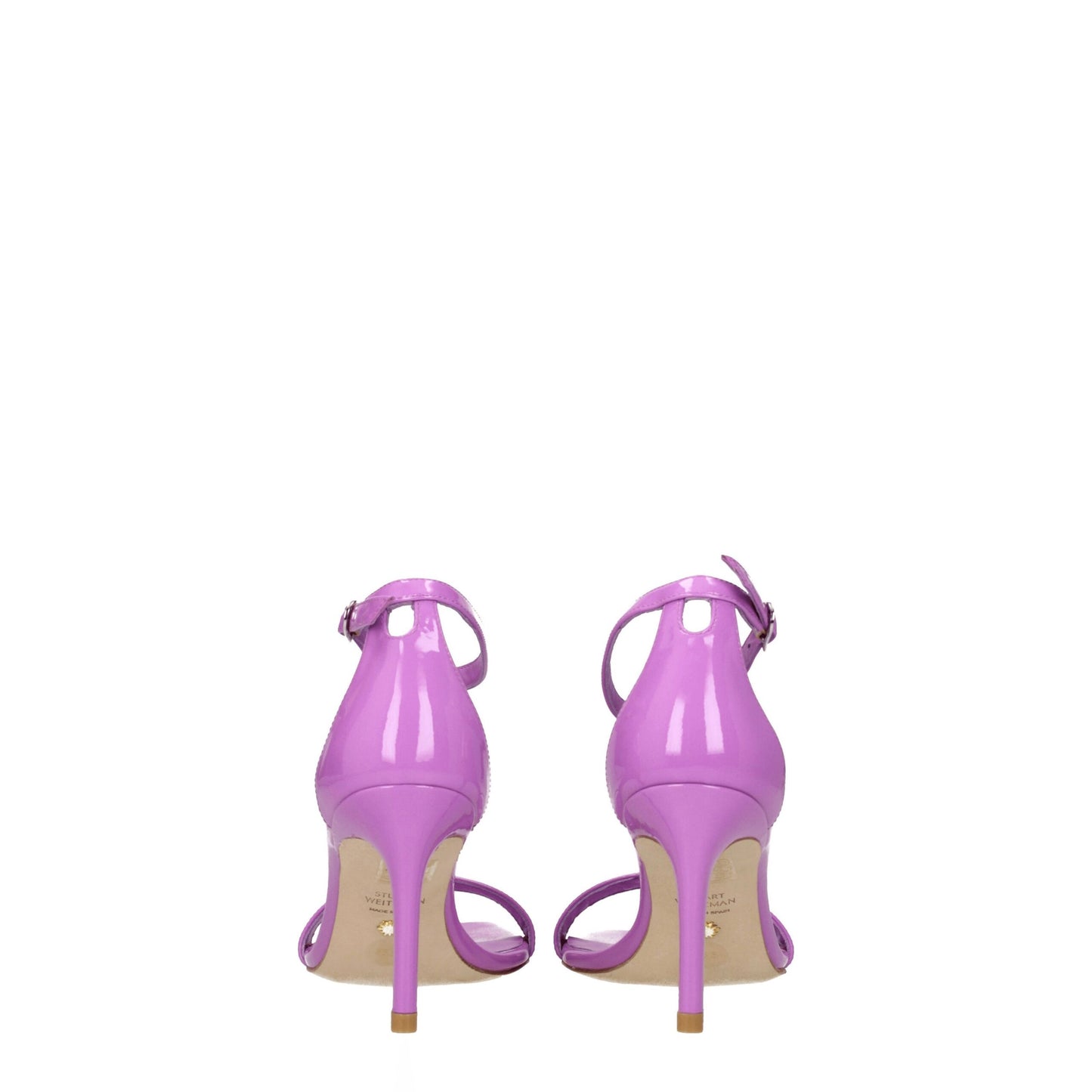 Stuart Weitzman Purple Leather Stiletto Heels Sandals