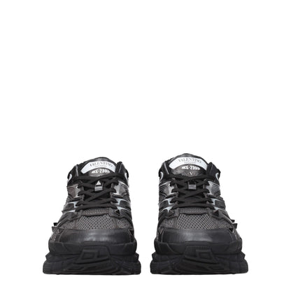 Valentino Garavani Black Fabric Athletic Sneakers