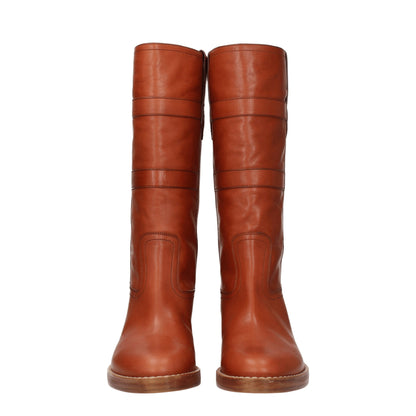 Celine Brown Leather Boots