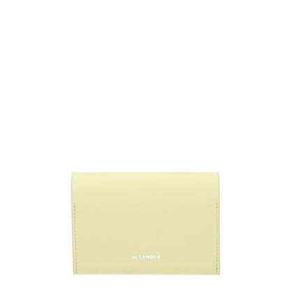 Jil Sander Yellow Leather Cardholders