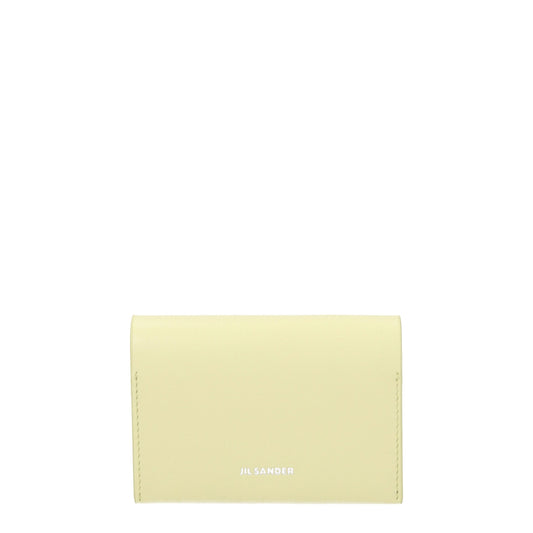 Jil Sander Yellow Leather Cardholders