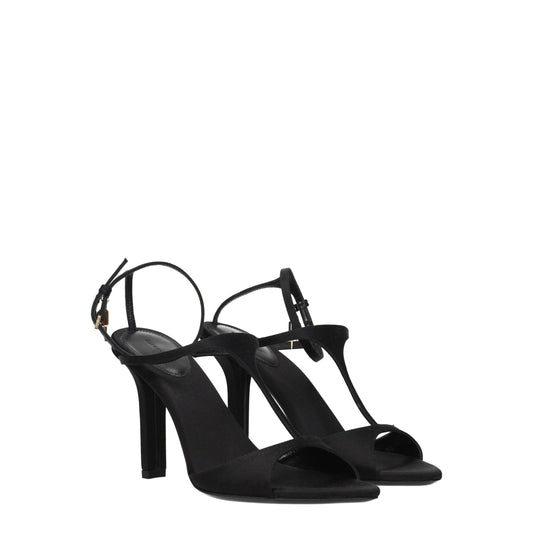 Givenchy Black Satin Stiletto Heels Sandals