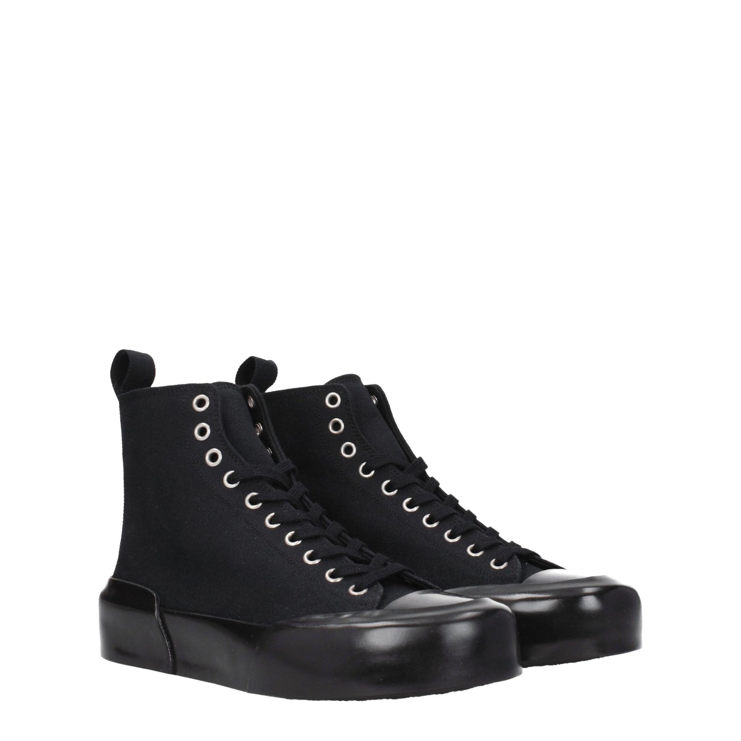 Jil Sander Black Fabric High Tops