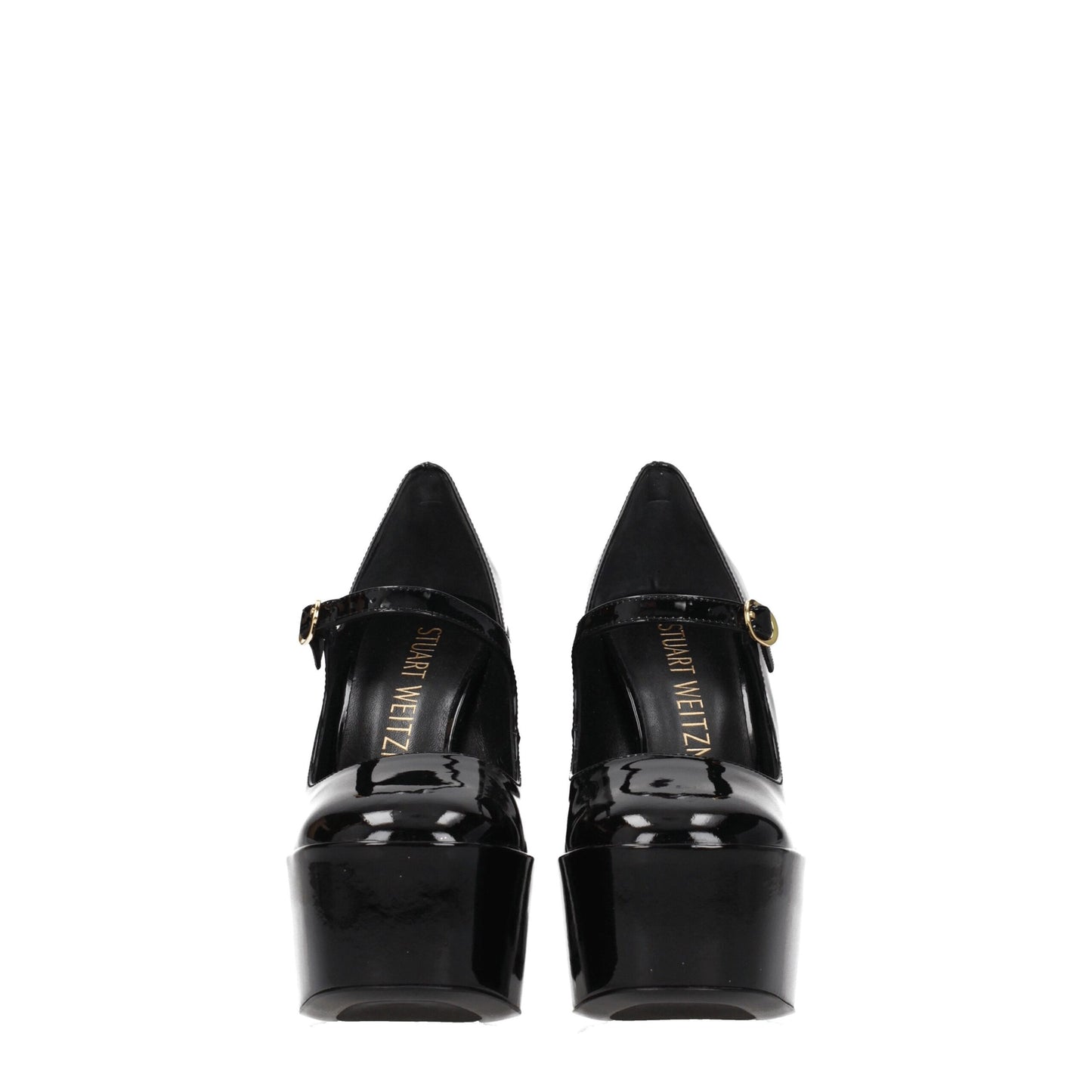 Stuart Weitzman Black Leather Platforms Pumps