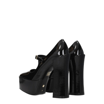 Stuart Weitzman Black Leather Platforms Pumps