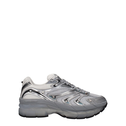 Valentino Garavani Gray Fabric Athletic Sneakers