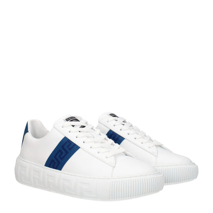 Versace White Leather Low Tops