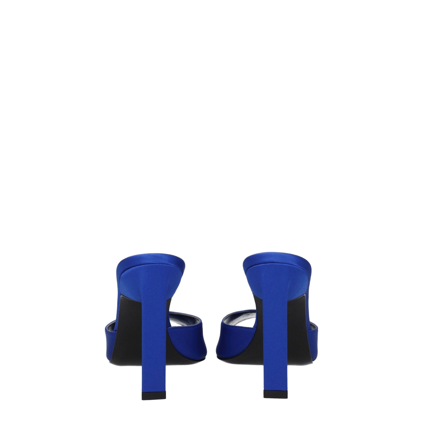 The Attico Blue Satin Stiletto Heels Sandals