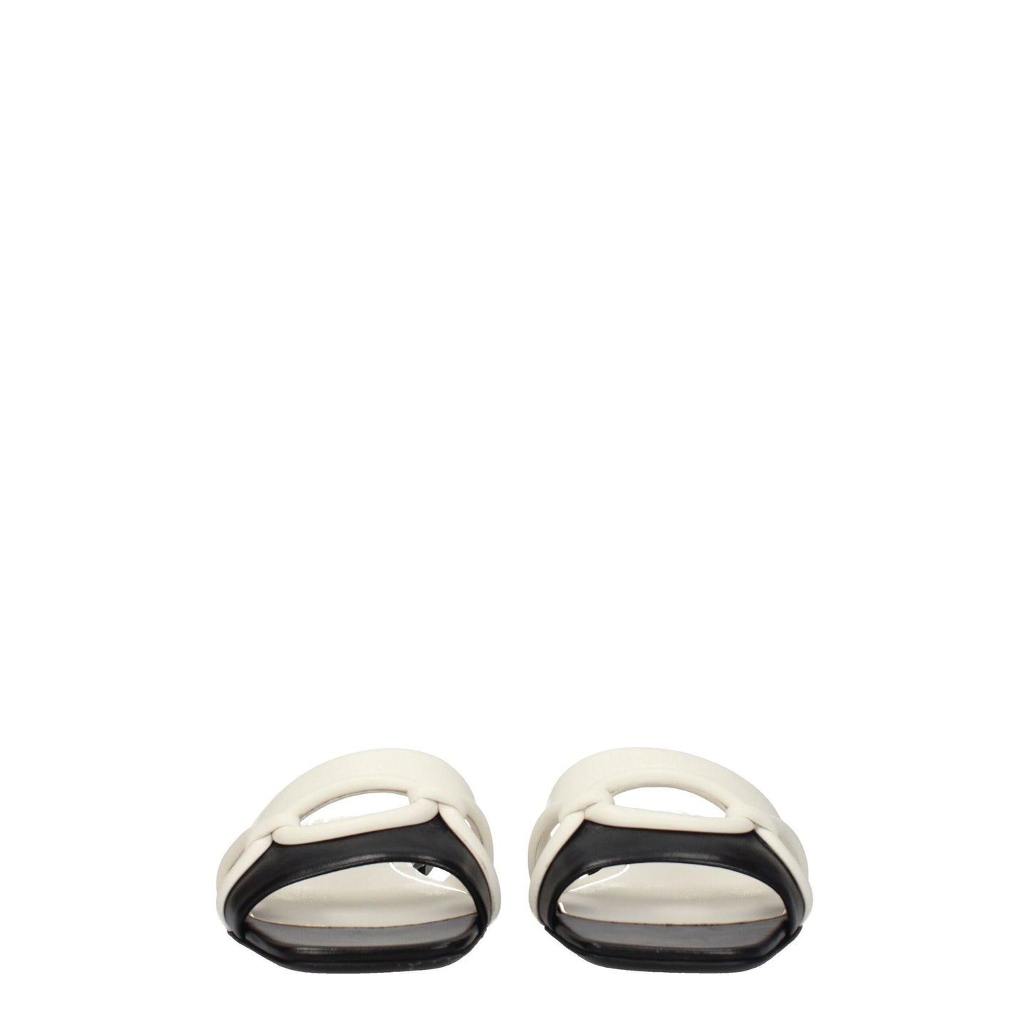 Valentino Garavani Black Leather Slippers Sandals