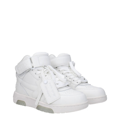 Off-White White Leather High Tops