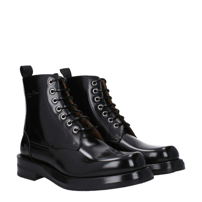 Christian Dior Black Leather Ankle Boots