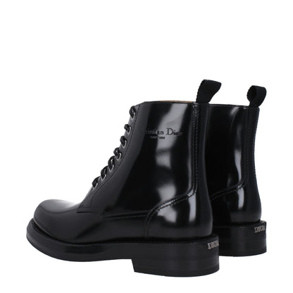 Christian Dior Black Leather Ankle Boots