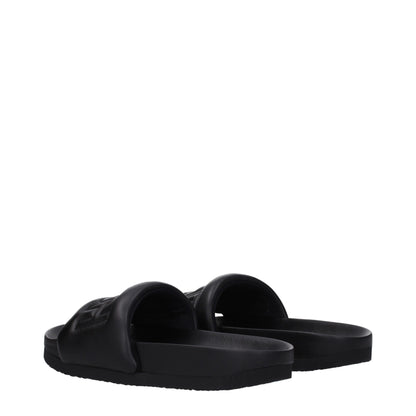 Ambush Black Leather Slippers Sandals