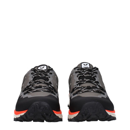 Veja Gray Fabric Athletic Sneakers