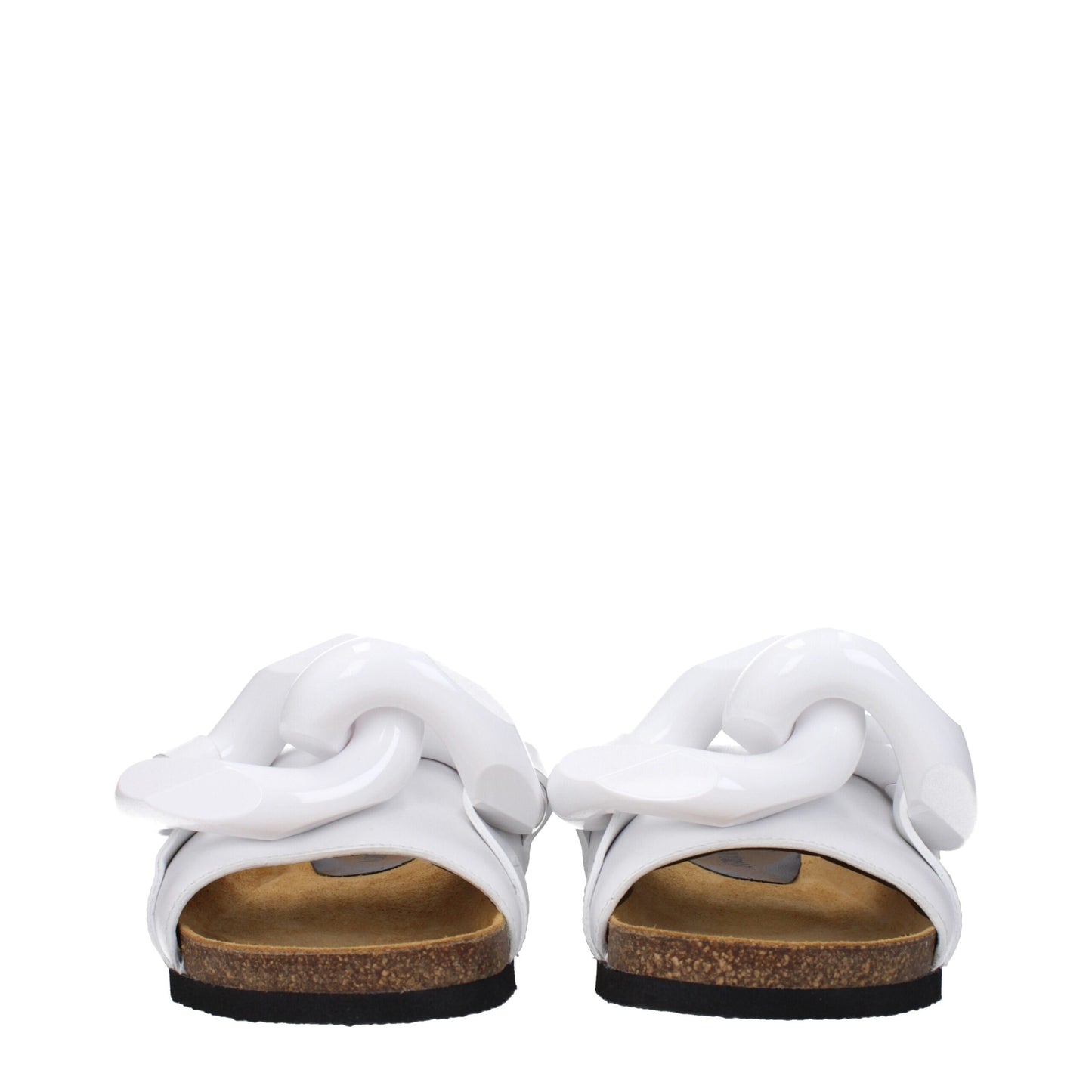 Jw Anderson White Leather Slippers Sandals