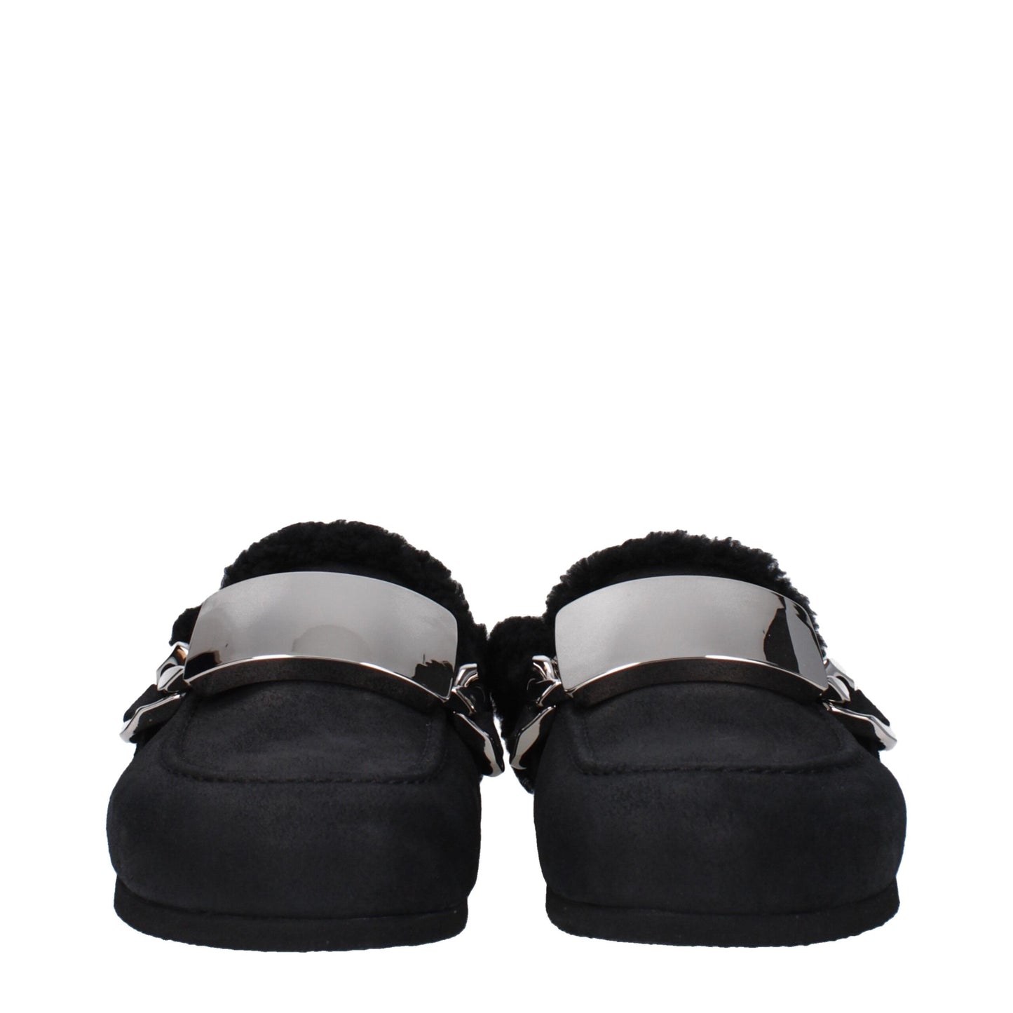 Jw Anderson Black Leather Slippers Sandals