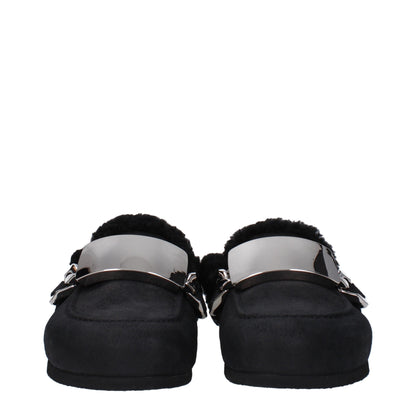 Jw Anderson Black Leather Slippers Sandals