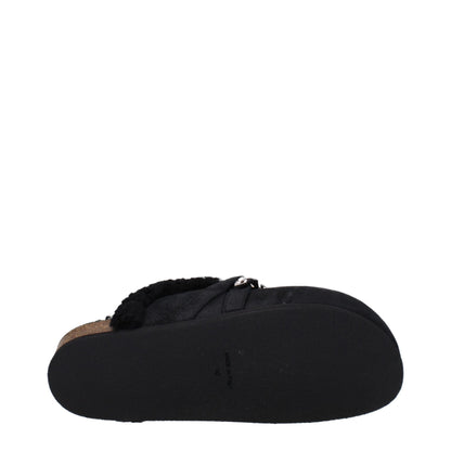 Jw Anderson Black Leather Slippers Sandals