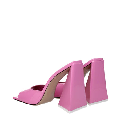 The Attico Pink Leather Platforms
