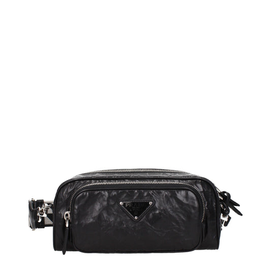 Prada Black Leather Crossbody Bags