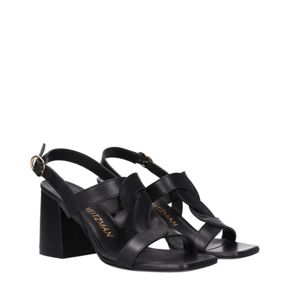 Stuart Weitzman Black Leather Platforms