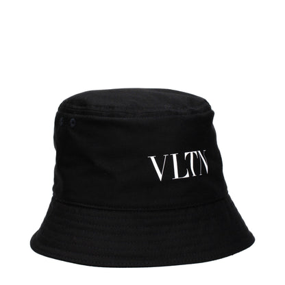 Valentino Garavani Black Cotton Bucket Hats