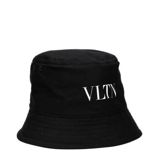 Valentino Garavani Black Cotton Bucket Hats