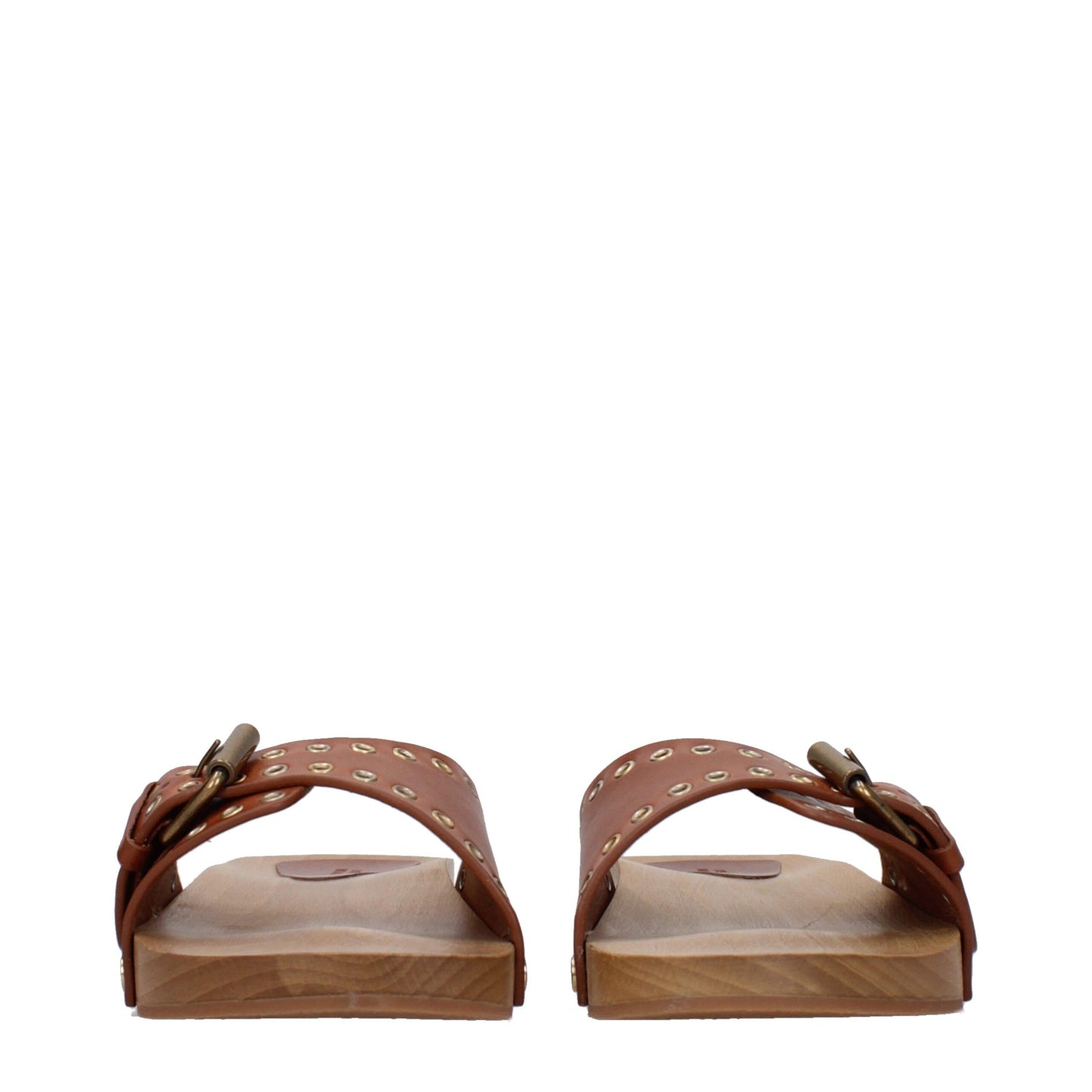 Isabel Marant Brown Leather Slippers Sandals