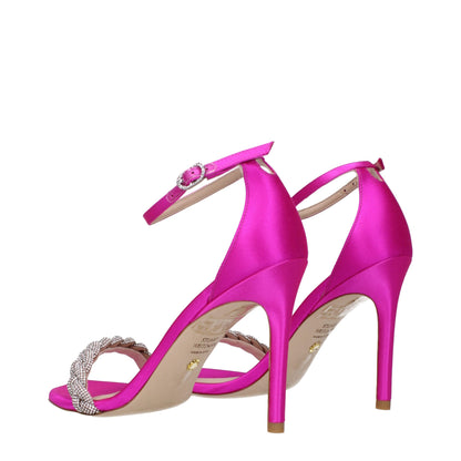 Stuart Weitzman Pink Satin Stiletto Heels Sandals
