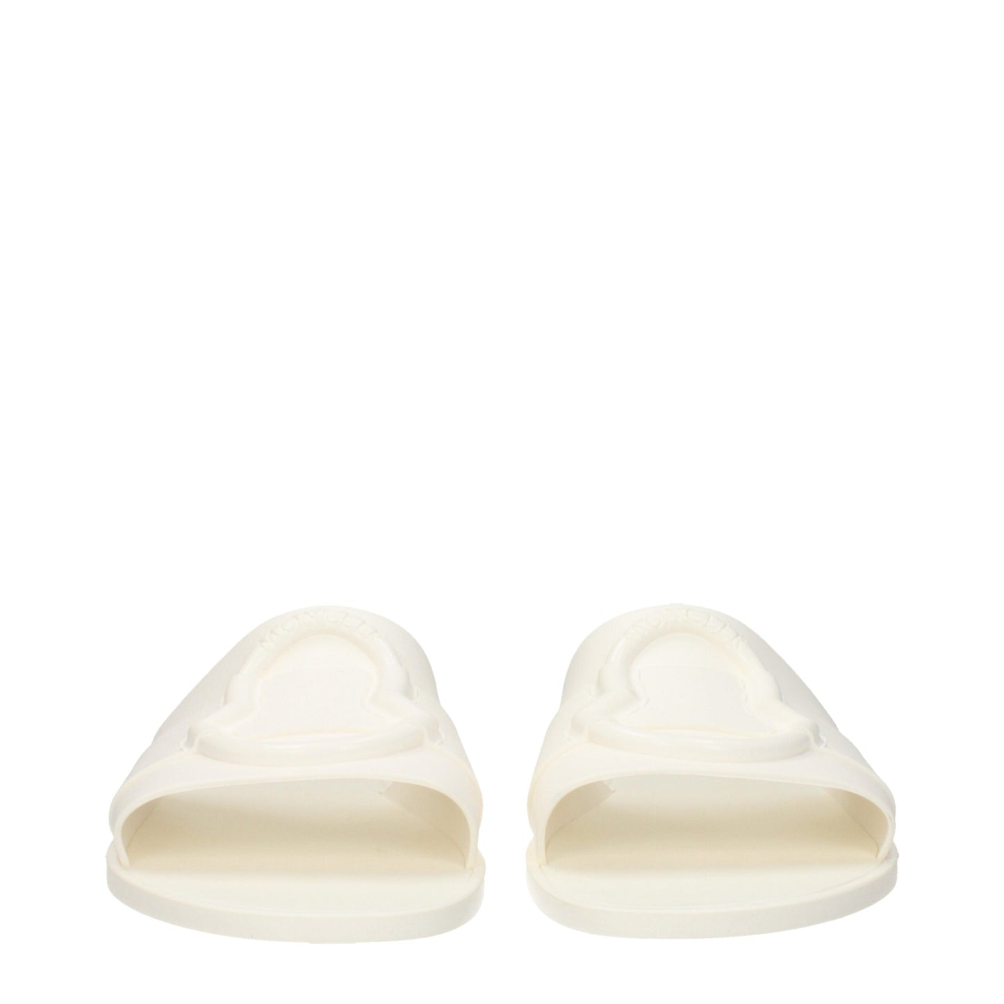 Moncler White Cotton Slippers Sandals
