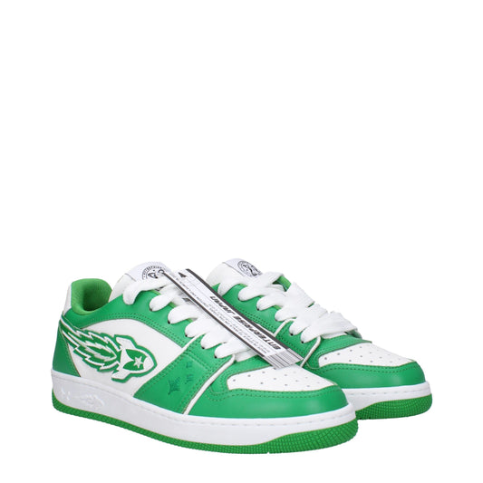 Enterprise Japan Green Leather Low Tops