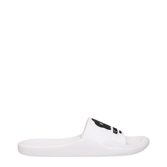 Kenzo White Cotton Slippers Sandals