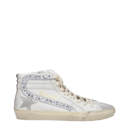 Golden Goose White Leather High Tops