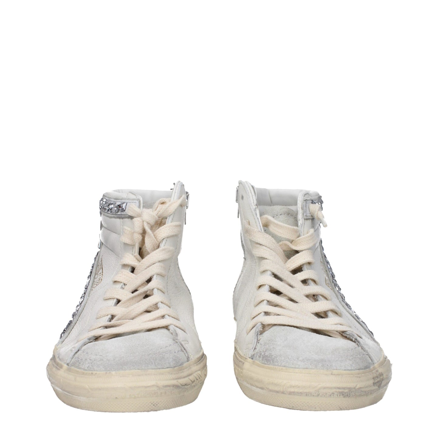 Golden Goose White Leather High Tops