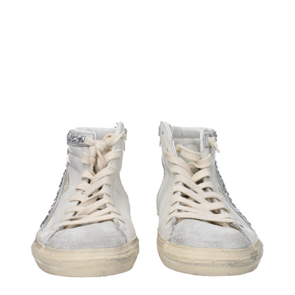 Golden Goose White Leather High Tops