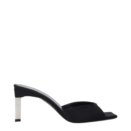 The Attico Black Satin Stiletto Heels Sandals