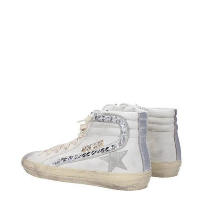 Golden Goose White Leather High Tops