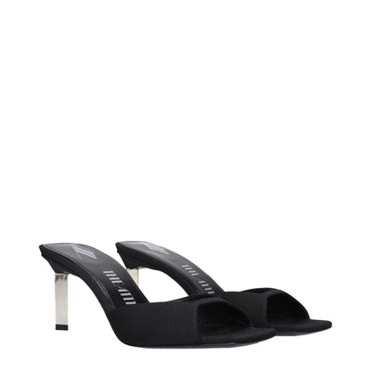 The Attico Black Satin Stiletto Heels Sandals