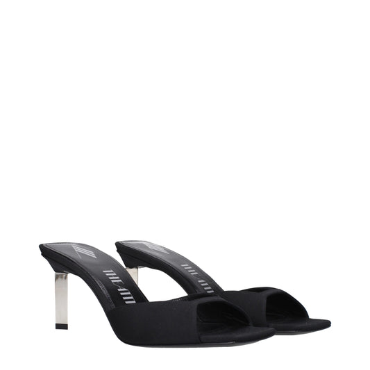 The Attico Black Satin Stiletto Heels Sandals
