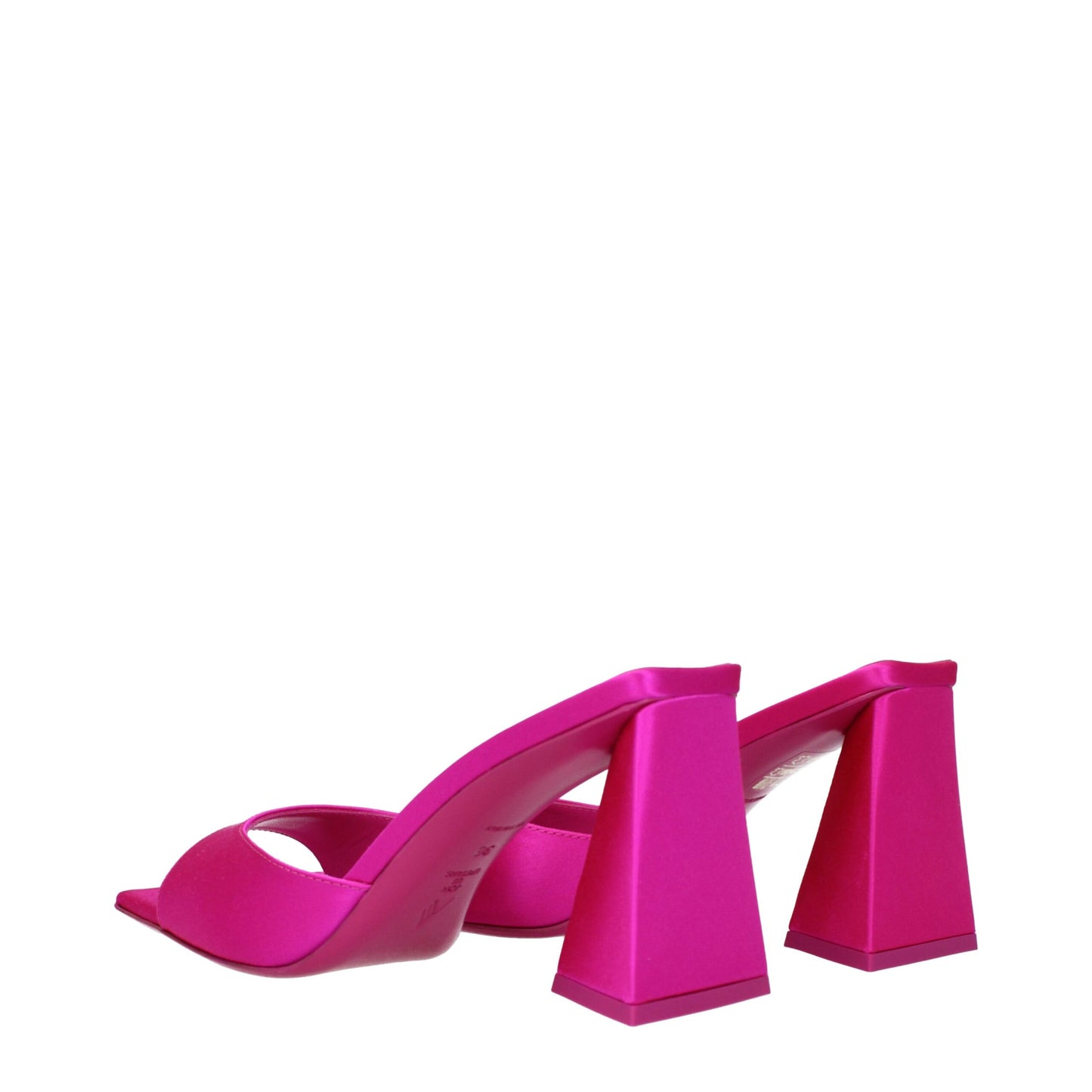 The Attico Pink Satin Stiletto Heels Sandals