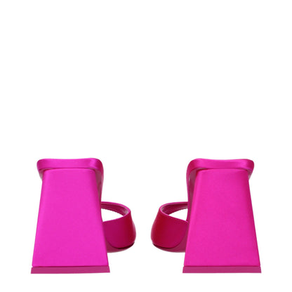 The Attico Pink Satin Stiletto Heels Sandals