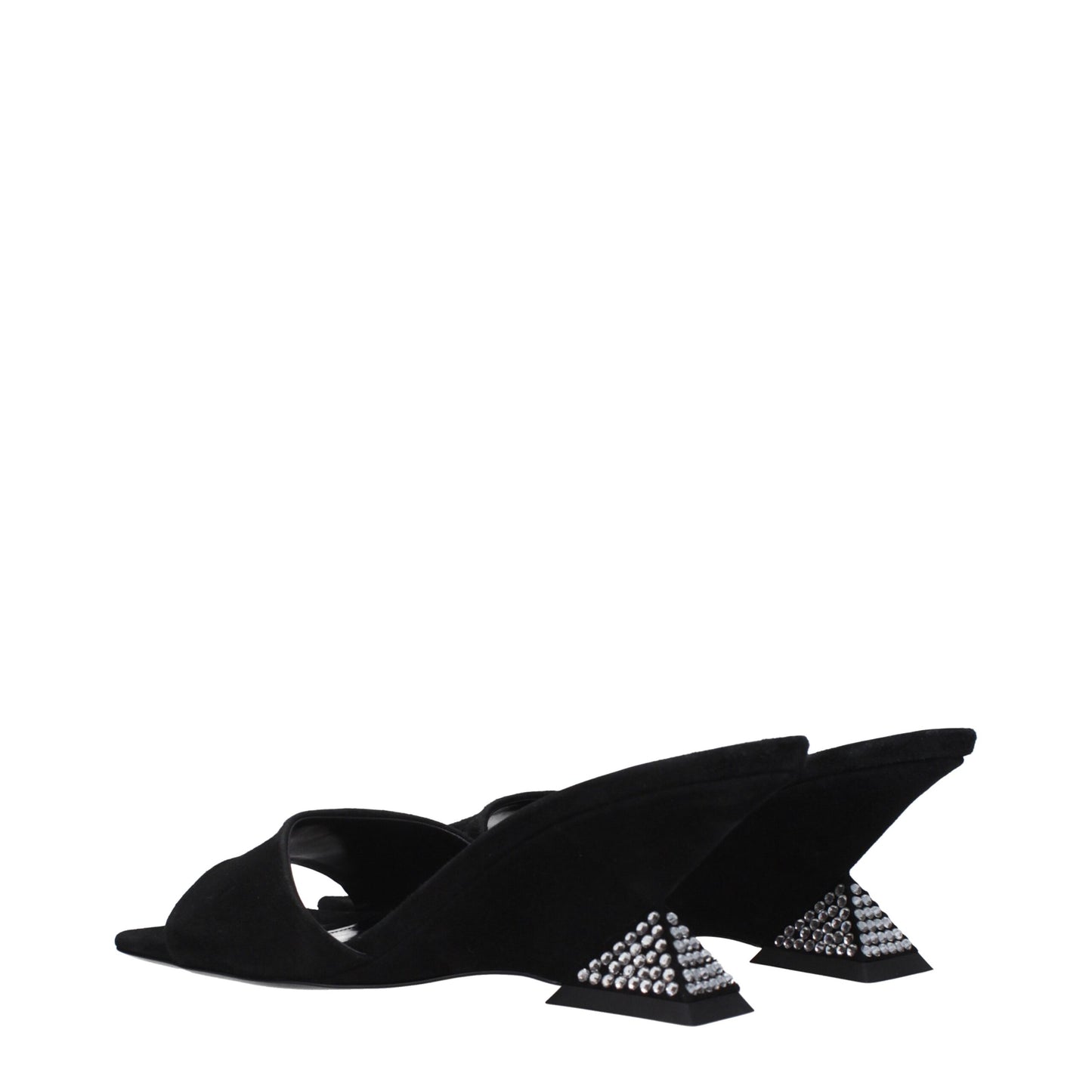 The Attico Black Leather Platforms