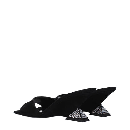 The Attico Black Leather Platforms